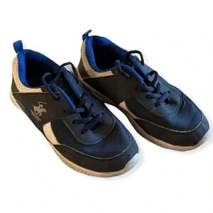 BEVERLY HILLS POLO CLUB KIDS LACE-UP KIDS SNEAKERS SZ 1Navy/ White
